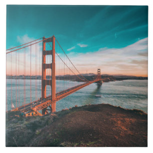 Azulejo De Cerámica Puente Golden Gate