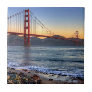 Azulejo De Cerámica Puente Golden Gate del rastro de San Francisco Bay