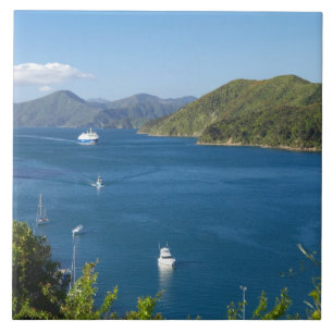 Azulejo De Cerámica Puerto Picton, Marlborough Sounds, Sur
