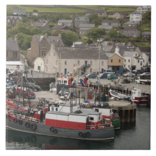 Azulejo De Cerámica puerto ribereño del Atlántico Norte de Stromness