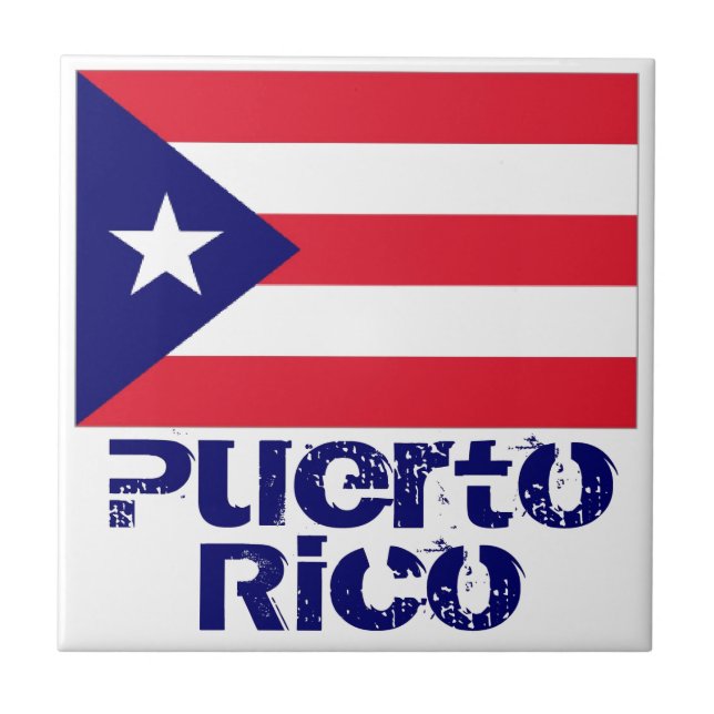 Azulejo De Cerámica Puerto Rico (Frente)