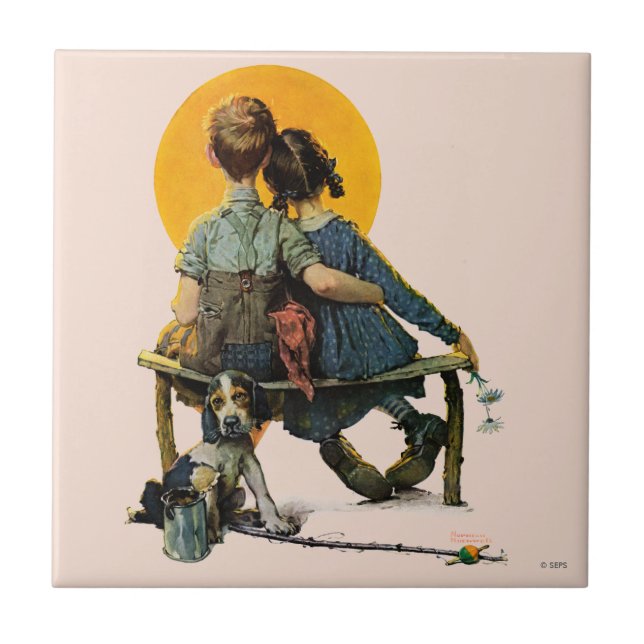 Azulejo De Cerámica Puesta del sol (Frente)