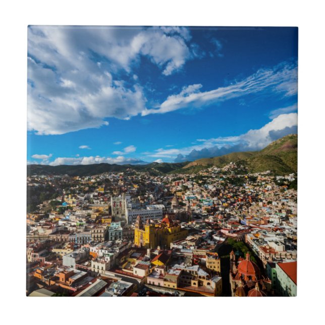 Azulejo De Cerámica Puesta del sol de Guanajuato (Frente)