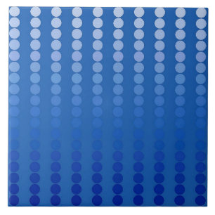 Azulejo De Cerámica Puntos satinados - tonos azules de acero