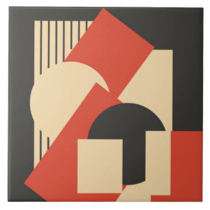 Azulejo De Cerámica Puré-para arriba abstracto geométrico del art d