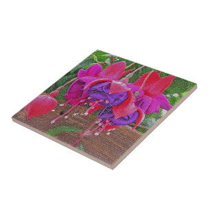 AZULEJO DE CERÁMICA PURPLE & PINK FUCHSIA BALDOSAS/TRIVET
