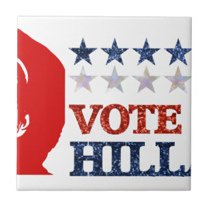 Azulejo De Cerámica purpurina vote hillary