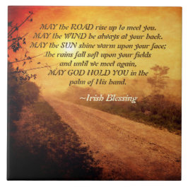 Azulejo De Cerámica Que el camino se levante para conocerte, bendición