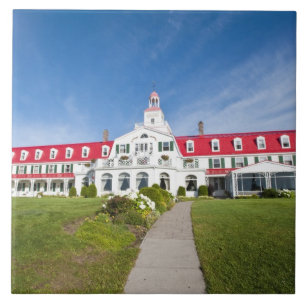 Azulejo De Cerámica Quebec, Canadá. Hotel histórico Tadoussac,