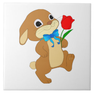 AZULEJO DE CERÁMICA RABBIT IN LOVE
