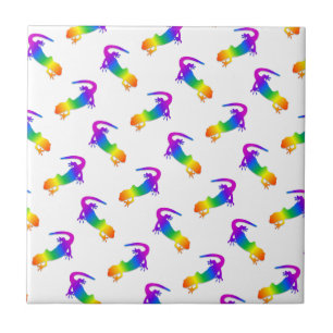 Azulejo De Cerámica Rainbow Salamander