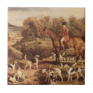 Azulejo De Cerámica Ralph Lambton y sus sabuesos por James Ward