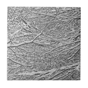 Azulejo De Cerámica Ramas de nieve