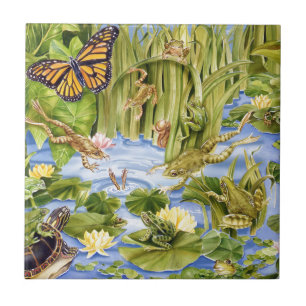 Azulejo De Cerámica Rana rectangular