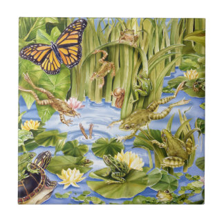 Azulejo De Cerámica Rana rectangular