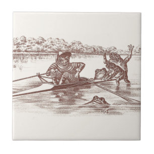 Azulejo De Cerámica Ranas de Sculling