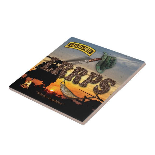 Azulejo De Cerámica Rangers del ejército LRPS LRRP LURPS Recon Recondo (Lado)