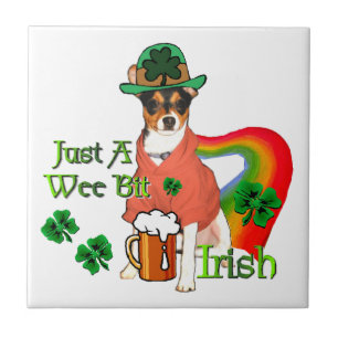 Azulejo De Cerámica Rat Terrier St Patricks