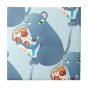 Azulejo De Cerámica rata de pizza