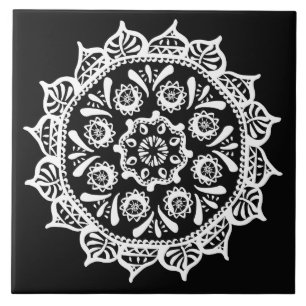 Azulejo De Cerámica Raven Mandala