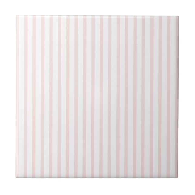 Azulejo De Cerámica Rayas rosadas y blancas (Frente)