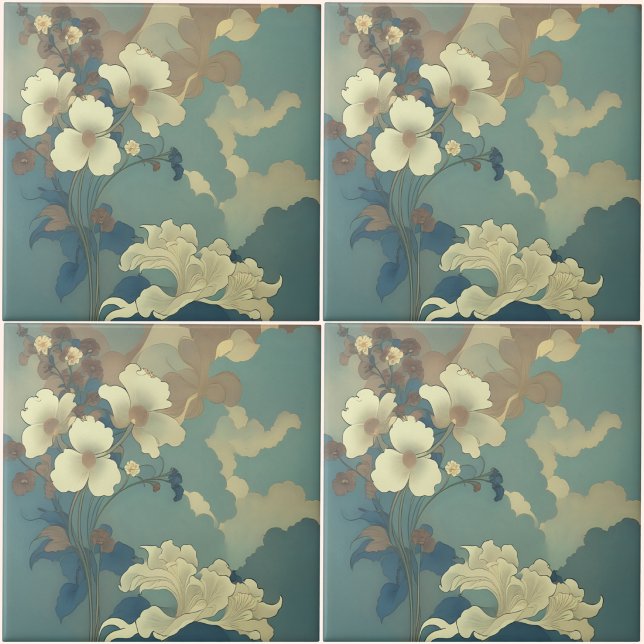 Azulejo de cerámica Razzle at Dawn (Razzle at Dawn Ceramic Tile
(Four by Four)
)
