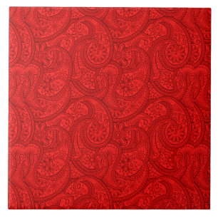 Azulejo De Cerámica Red Paisley