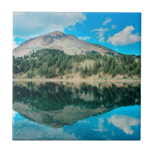 Azulejo De Cerámica Reflejos en el lago Helen