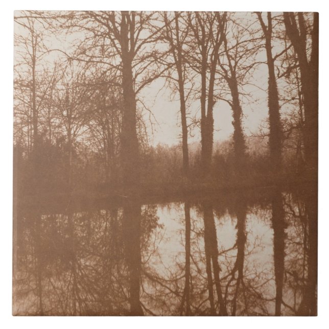 Azulejo De Cerámica Reflexiones, 1843 (foto de la sepia) (Frente)