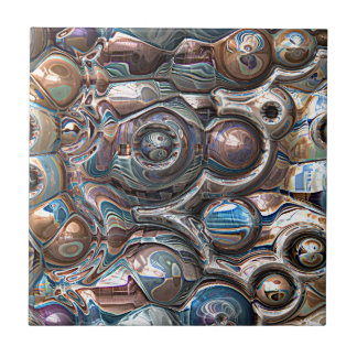 Azulejo De Cerámica Reflexiones 3D de cobre