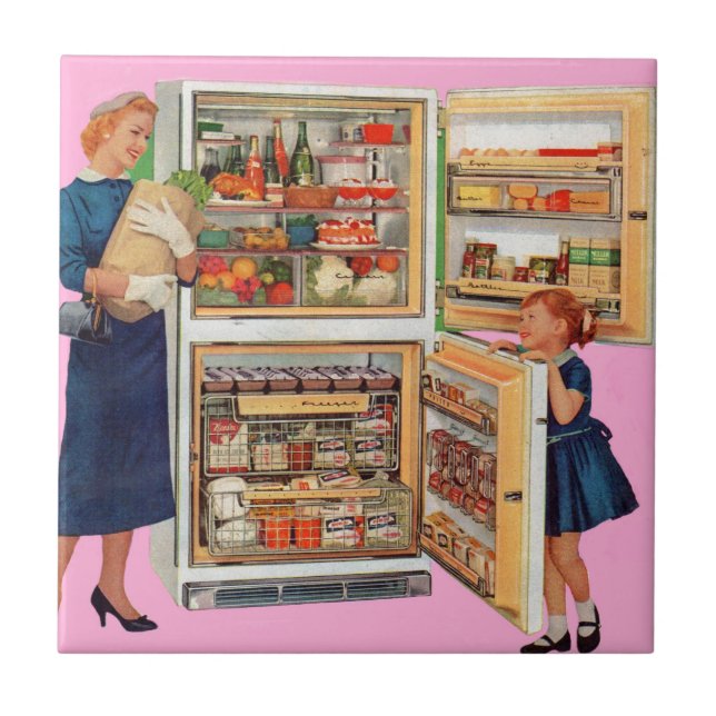 Azulejo De Cerámica refrigerador de la abundancia (Frente)