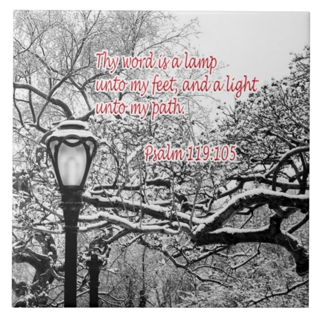 Azulejo De Cerámica Regalo cristiano de encargo del verso de la biblia (Frente)