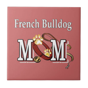 Azulejo De Cerámica Regalos de mamá del Bulldog francés