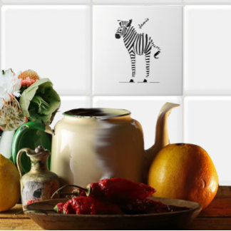 Azulejo De Cerámica Regalos de Zebra Lovers