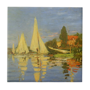 Azulejo De Cerámica Regata en Argenteuil por Claude Monet