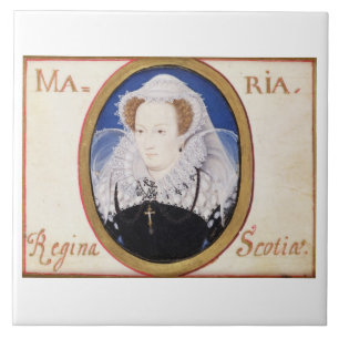 Azulejo De Cerámica Reina de Maria de escocés (1542-87) (aguazo en la