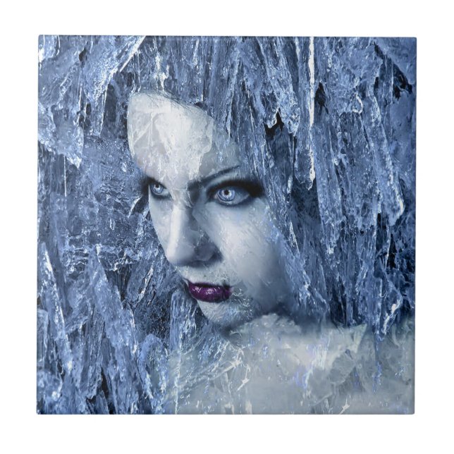 Azulejo De Cerámica reina del hielo (Frente)
