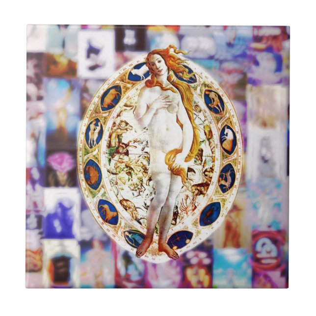 Azulejo De Cerámica Renacimiento de Venus (Frente)