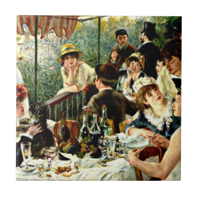 Azulejo De Cerámica Renoir - Almuerzo del Fiesta de Boating-1881 (Frente)