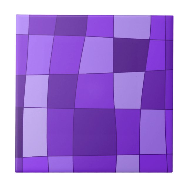 Azulejo De Cerámica Réplica divertida comprueba en violeta (Frente)