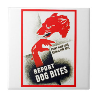 Azulejo De Cerámica Reportar picaduras de perro