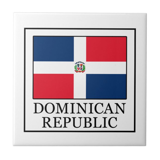 Azulejo De Cerámica República Dominicana (Frente)