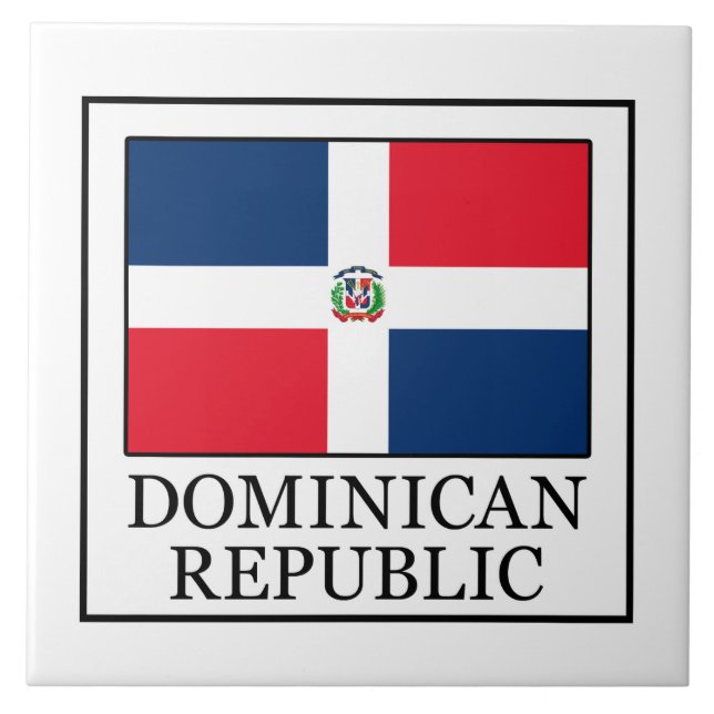 Azulejo De Cerámica República Dominicana (Frente)