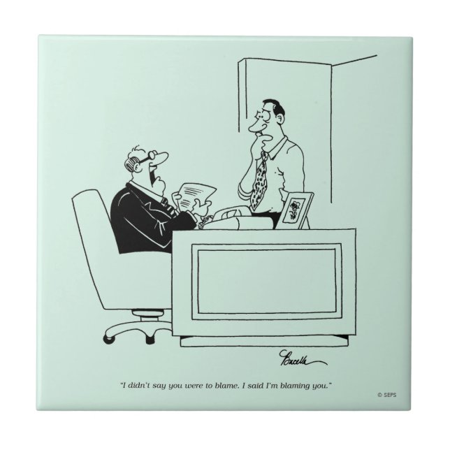 Azulejo De Cerámica Responsabilidad de Office (Frente)