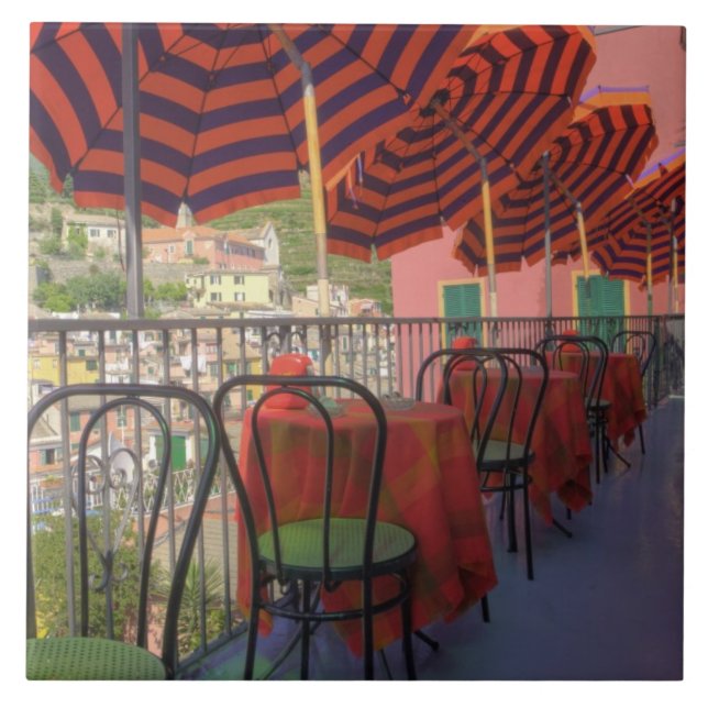 Azulejo De Cerámica Restaurante en la ciudad de Vernazza, Cinque (Frente)