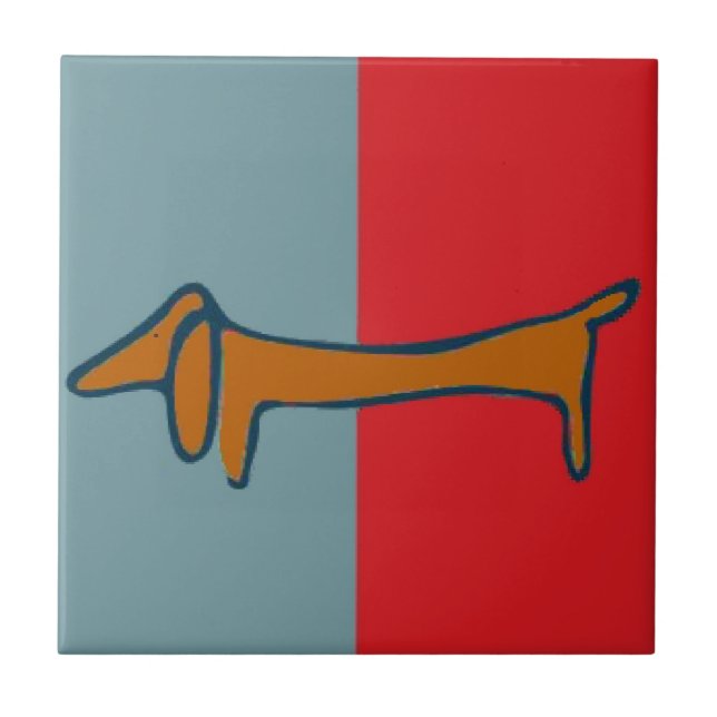 Azulejo De Cerámica Resumen de Doxie (Frente)