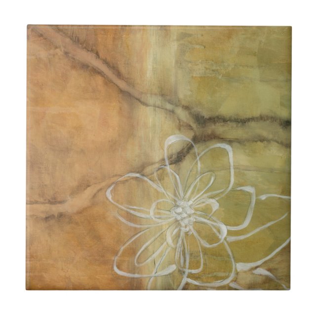 Azulejo De Cerámica Resumen de la pintura de silueta sobre fondo de Ta (Frente)