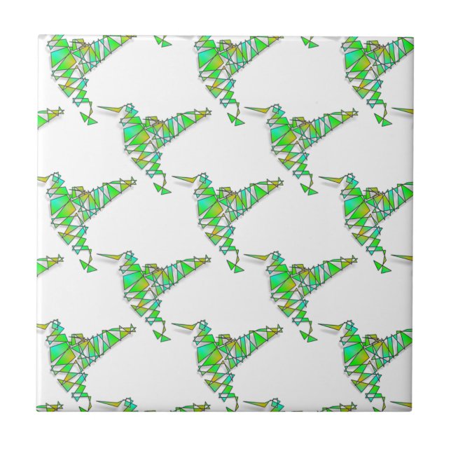 Azulejo De Cerámica Resumen de los Hummingbirds (Frente)