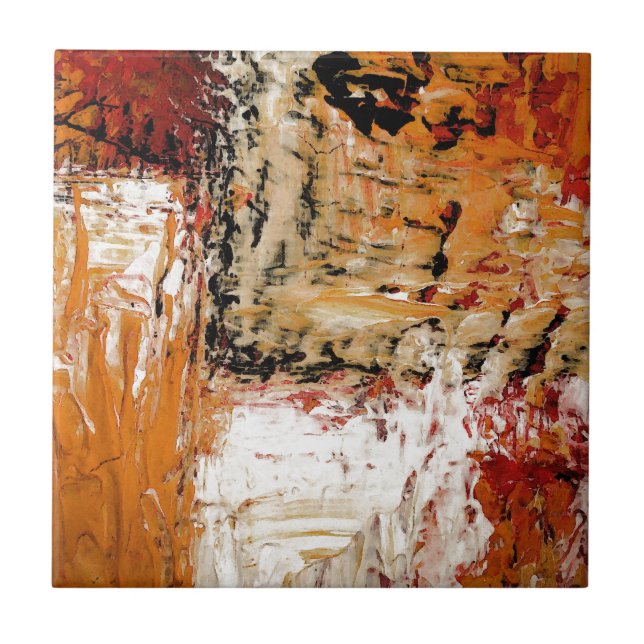 Azulejo De Cerámica Resumen expresionista (Frente)