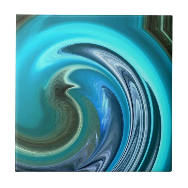 Azulejo De Cerámica Resumen Seahorse Tile (Frente)